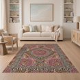 thumbnail image 1 of ODIKA Leopard Spotted Zebra Stripe Frame Mosaic Print Pink Cheetah Refined Structured for Guest Room, Lounge, Apartment, Non-Slip Low Profile, 1 of 7