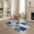 thumbnail image 1 of ODIKA Livingroom Abstract Minimalist Geometric Contemporary Block Neutral Stain Resistant Low Profile for Dorm Room, Small Living Apartment, 1 of 7
