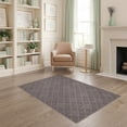 thumbnail image 1 of ODIKA Mauve Interlocking Framework Filigree Panel Symmetrical Transitional Non-Slip Chair-Friendly for Home Office, Gaming Room, Under Desk, 1 of 7