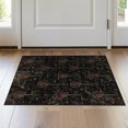 thumbnail image 1 of ODIKA Musical Instrument Guitar Motif With Grunge Stars Modern Floor for Entryway, Kitchen, Laundry Room, Stain Resistant Thin Throw, 1 of 7
