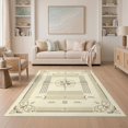 thumbnail image 1 of ODIKA Nautical Compass Stripe Cartouche Border Inspired Subtle Sisal Flowing Dynamic Non-Slip Low Profile for Guest Room, Lounge, Apartment, 1 of 7