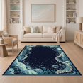 thumbnail image 1 of ODIKA Navy Animals Octopus Tentacle Nautical Creature Motif Wave Border for Dining Room, Under Table, Home Office, Non-Slip Chair-Friendly, 1 of 7