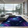 thumbnail image 1 of ODIKA Nebula Swirling Cosmic Meteorite Motif Planetary Large Galaxy Refined Structured for Great Room, Indoor Open Concept, Living Low Profile Flatwoven, 1 of 7