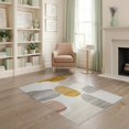 thumbnail image 1 of ODIKA Neutral Abstract Para Brushstroke Asymmetric Composition Dining Stain Resistant Low Profile for Dorm Room, Small Living Apartment, 1 of 7
