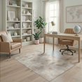 thumbnail image 1 of ODIKA Neutral Distressed Boho Asymmetrical Ivory Beige Dining Table for Home Office, Gaming Room, Under Desk, Non-Slip Chair-Friendly, 1 of 7