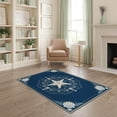 thumbnail image 1 of ODIKA Ocean Nautical Seashell Bathroom Coral Reef Wave Border Starfish Flowing Dynamic Non-Slip Chair-Friendly for Home Office, Gaming Room, Under Desk, 1 of 7
