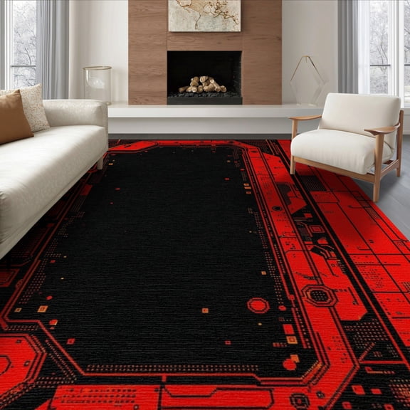 ODIKA Ombre Retro Arcade Interlocking Pixel Grid Abstract Squares Geometric Foldable Easy Care for King Size Bedroom, Master Suite, Under Bed