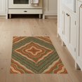 thumbnail image 1 of ODIKA Orange Boho Burnt Swirl Waves Bordered Repeating Motifs Creamy Pet Friendly & Kids Safe for Bedroom, Bedside, Nursery, 1 of 7