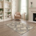 thumbnail image 1 of ODIKA Patchwork Interlocking Abstract Inspired Border Spotted Geometric Flowing Non-Slip Chair-Friendly for Home Office, Gaming Room, Under Desk, 1 of 7