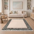 thumbnail image 1 of ODIKA Pink Cheetah Print Featuring Striped Frame Motif Zebra Tiger for Dining Room, Under Table, Home Office, Non-Slip Chair-Friendly, 1 of 7