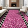 thumbnail image 1 of ODIKA Pink Cheetah Print Leopard Zebra Inspired Spotted Tiger Border Foldable Easy Care for Queen Size Bedroom, Under Bed, Master Suite, 1 of 7