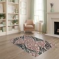 thumbnail image 1 of ODIKA Pink Cheetah Print Spotted Center Striped Perimeter Zebra Tiger for Home Office, Gaming Room, Under Desk, Non-Slip Chair-Friendly, 1 of 7