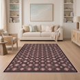 thumbnail image 1 of ODIKA Pink Geometric Contemporary Crosshatch Network Bold Framework for Dining Room, Under Table, Home Office, Non-Slip Chair-Friendly, 1 of 7