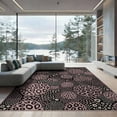 thumbnail image 1 of ODIKA Pink Leopard Contemporary Cheetah Print Bold Asymmetric Zebra Foldable Easy Care for Master Suite, California King, Under Bed, 1 of 7