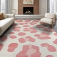thumbnail image 1 of ODIKA Pink Leopard Print Spotted Abstract Inspired Motif Border Cheetah Non-Slip Flatwoven for Living Room, Under Sectional, Family, 1 of 7
