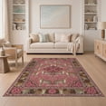thumbnail image 1 of ODIKA Pink Leopard Spotted Motif Border Glam Wildlife Cheetah Print for Guest Room, Lounge, Apartment, Non-Slip Low Profile, 1 of 7