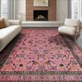 thumbnail image 1 of ODIKA Pink Print Leopard Boho Cheetah Spotted Flannel Motif Abstract for Dining Room, Under Table, Office, Non-Slip Chair-Friendly Floor, 1 of 7