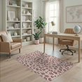 thumbnail image 1 of ODIKA Pink Retro Leopard Skin Weathered Spots Cheetah Print Zebra Decoration Stain Resistant Low Profile for Dorm Room, Small Living Apartment, 1 of 7