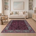thumbnail image 1 of ODIKA Pink Stripe Spotted Print Border Mixed Bold Striped Zebra Leopard Refined for Dining Room, Under Table, Home Office, Non-Slip Chair-Friendly, 1 of 7