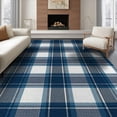 thumbnail image 1 of ODIKA Plaid Front Oversized Interlocking Traditional Layering Checkered for Living Room, Under Sectional, Family , Non-Slip Flatwoven, 1 of 7