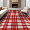 thumbnail image 1 of ODIKA Plaid Tartan Alternating Block Motif Symmetrical Border Gingham for Queen Size Bedroom, Under Bed, Master , Foldable Easy Care, 1 of 7