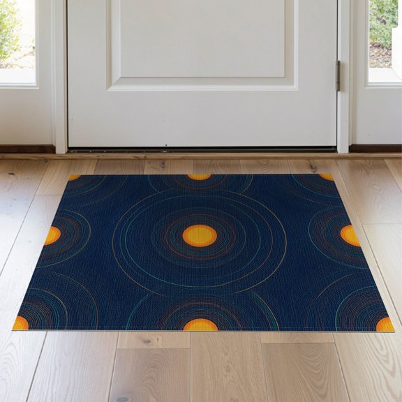 ODIKA Planet Lineup With Rings And Asteroid Belt Border System Galaxy Refined for Entryway, Kitchen, Laundry Room, Stain Resistant Thin Throw