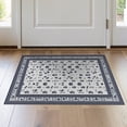 thumbnail image 1 of ODIKA Print Bone Paws Motifs Track Border Alfombra Para Perros Schnauzer for Hallway, Study Room, Playroom, Non-Slip Low Profile, 1 of 7