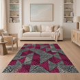 thumbnail image 1 of ODIKA Print Cheetah Spots Bold Zebra Stripe Block Spotted Pink Leopard Refined for Dining Room, Under Table, Home Office, Non-Slip Chair-Friendly, 1 of 7