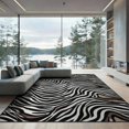 thumbnail image 1 of ODIKA Print Striped Abstract Motif Bold Inspired Centered Diagonal Zebra Flowing for Great Room, Indoor Open Concept, Large Living Low Profile Flatwoven, 1 of 7