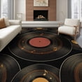 thumbnail image 1 of ODIKA Record Nostalgic Vinyl Phonograph Platter Analog Disc Cd Shaped for Living Room, Under Sectional, Family , Non-Slip Flatwoven, 1 of 7
