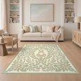 thumbnail image 1 of ODIKA Ripple Bunny Trailing Leaves Nostalgic Whimsical Doormat Bedside Non-Slip Chair-Friendly for Dining Room, Under Table, Home Office, 1 of 7