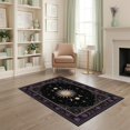 thumbnail image 1 of ODIKA Round Boho Astrology Vintage Gothic Scroll Border Distressed for Home Office, Gaming Room, Under Desk, Non-Slip Chair-Friendly, 1 of 7