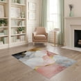 thumbnail image 1 of ODIKA Round Dining Abstract Watercolor Circle Gradient Blends Table Non-Slip Chair-Friendly for Home Office, Gaming Room, Under Desk, 1 of 7