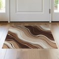 thumbnail image 1 of ODIKA Round Dining Sophisticated Fluid Inspired Geometric Circle Table for Entryway, Kitchen, Laundry Room, Stain Resistant Thin Throw, 1 of 7