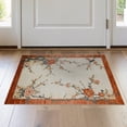 thumbnail image 1 of ODIKA Round Shaped Retro Chinoiserie Border Solid Geometric Patterned Stain Resistant Thin Throw for Entryway, Kitchen, Laundry Room, 1 of 7