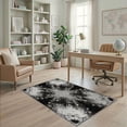 thumbnail image 1 of ODIKA Rugblack Fluid Gradient Drop Motif Radiating Fuzzy Smalltan Rugsgold for Playroom, Bedroom, Reading Nook, Pet Friendly & Kids Safe Play, 1 of 7
