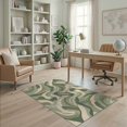 thumbnail image 1 of ODIKA Sage Funky Throw Featuring Asymmetrical Motifs Entryway Abstract Non-Slip Chair-Friendly for Home Office, Gaming Room, Under Desk, 1 of 7