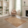 thumbnail image 1 of ODIKA Shaped Solid Boho Circle Featuring Ornamental Detailing Border Pet Friendly & Kids Safe Play for Playroom, Bedroom, Reading Nook, 1 of 7