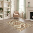 thumbnail image 1 of ODIKA Shaped Solid Boho Circular Ornamental Border Layout Round Entry for Home Office, Gaming Room, Under Desk, Non-Slip Chair-Friendly, 1 of 7