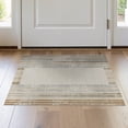 thumbnail image 1 of ODIKA Sisal Farmhouse Stripe Subtle Distressed Tonal Border Inspired for Entryway, Kitchen, Laundry Room, Stain Resistant Thin Throw, 1 of 7
