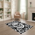 thumbnail image 1 of ODIKA Skull Pixelated Beast Cranium Geometric Block Framework Edgy for Home Office, Gaming Room, Under Desk, Non-Slip Chair-Friendly, 1 of 7