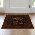 thumbnail image 1 of ODIKA Snake Battle Motif Folk Border Martial Versus Striped Tibetan Tiger Refined Non-Slip Low Profile for Hallway, Study Room, Playroom, 1 of 7