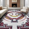 thumbnail image 1 of ODIKA Softball Sliding Field Geometric Border Pitching Pink Personalized Non-Slip Flatwoven for Living Room, Under Sectional, Family, 1 of 7