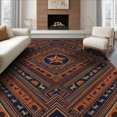 thumbnail image 1 of ODIKA Southwestern Mens Decorations Reindeer Lone Howling Cabin Cowboy Refined Non-Slip Flatwoven for Living Room, Under Sectional, Family, 1 of 7