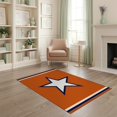 thumbnail image 1 of ODIKA Star Emblem With Vintage Sports Pennant Border Design for Playroom, Bedroom, Reading Nook, Pet Friendly & Kids Safe Play, 1 of 7