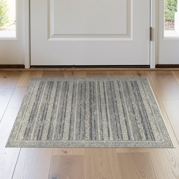 ODIKA Striped Distressed Geometric Borders Southwestern Bands Boho Flowing Dynamic for Bedroom, Nursery, RV, Pet Friendly & Kids Safe Bedside