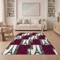 thumbnail image 1 of ODIKA Stripes Tower Motif Print Leopard Playful Expressive for Dining Room, Under Table, Home Office, Non-Slip Chair-Friendly, 1 of 7