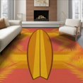 thumbnail image 1 of ODIKA Surfboard Form Caramel Striped Motif Surf Shaped Skateboarsurfboard Foldable Easy Care for King Size Bedroom, Master Suite, Under Bed, 1 of 7