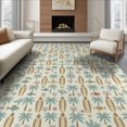 thumbnail image 1 of ODIKA Surfboard Motif Teal Coral Graphic Surf Shaped Skateboarsurfboard for Dining Room, Large Office, Lounge, Non-Slip Chair-Friendly, 1 of 7