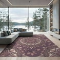 thumbnail image 1 of ODIKA Symmetrical Dusty Rose Geometric With Scattered Petal Accents Low Profile Flatwoven for Great Room, Indoor Open Concept, Large Living, 1 of 7